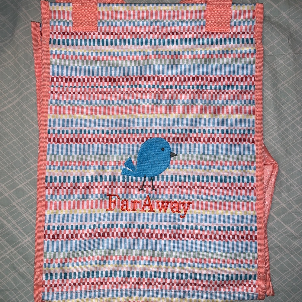 Thirty-One Custom Cinch Tote (Insider Exclusive, Multicolor Stripe)